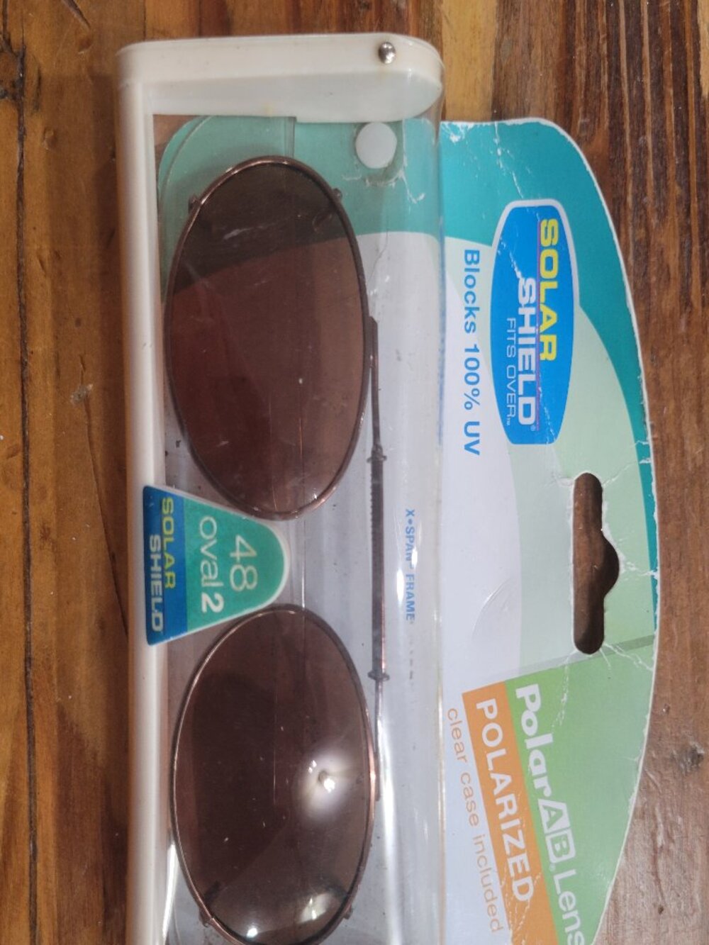 Solar Shield Polarized Clip On Sunglasses 48 Oval 2 Polar AB Lens Polarized